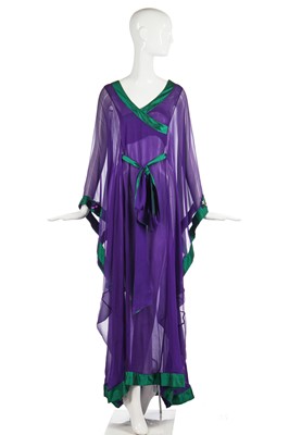 Lot 314 - A Thea Porter purple chiffon abaya, 1970s