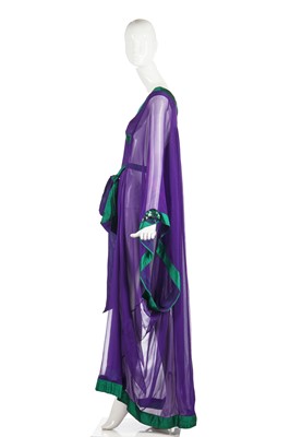 Lot 314 - A Thea Porter purple chiffon abaya, 1970s