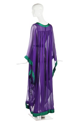 Lot 314 - A Thea Porter purple chiffon abaya, 1970s