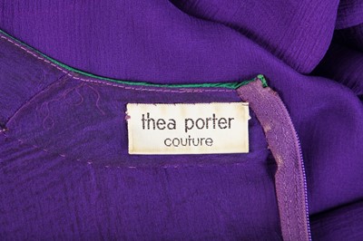 Lot 314 - A Thea Porter purple chiffon abaya, 1970s