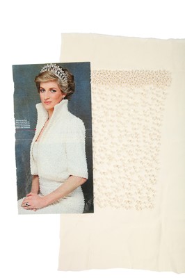 Lot 210 - A group of embroidery samples and ephemera relating to Princess Diana, by Peggy Umpelby ('Miss Peggy'), mainly 1990s