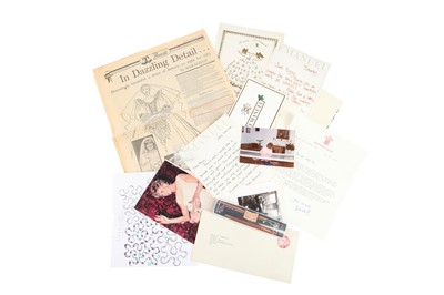 Lot 210 - A group of embroidery samples and ephemera relating to Princess Diana, by Peggy Umpelby ('Miss Peggy'), mainly 1990s