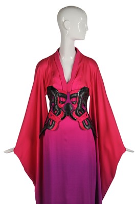 Lot 427 - An Alexander McQueen dégradé crêpe kimono ensemble, 'La Dame Bleue', Spring-Summer 2008