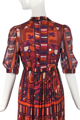 Lot 316 - A Thea Porter 'Samawa' printed chiffon dress, 1972