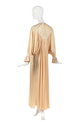 Lot 324 - Nina Baden-Semper's Bill Gibb cream Quiana jersey evening dress, Spring-Summer 1973