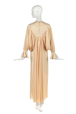 Lot 324 - Nina Baden-Semper's Bill Gibb cream Quiana jersey evening dress, Spring-Summer 1973