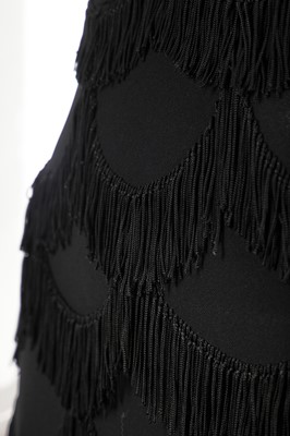 Lot 269 - A rare Madeleine Vionnet couture fringed crêpe evening gown, April 1938