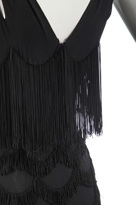 Lot 269 - A rare Madeleine Vionnet couture fringed crêpe evening gown, April 1938