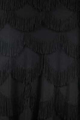 Lot 269 - A rare Madeleine Vionnet couture fringed crêpe evening gown, April 1938