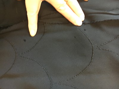 Lot 269 - A rare Madeleine Vionnet couture fringed crêpe evening gown, April 1938