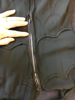 Lot 269 - A rare Madeleine Vionnet couture fringed crêpe evening gown, April 1938