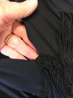 Lot 269 - A rare Madeleine Vionnet couture fringed crêpe evening gown, April 1938