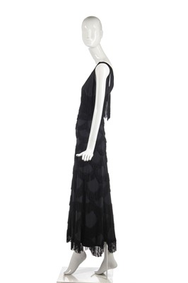 Lot 269 - A rare Madeleine Vionnet couture fringed crêpe evening gown, April 1938
