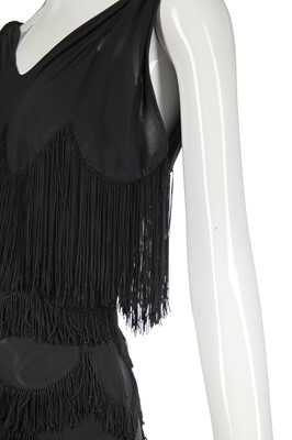 Lot 269 - A rare Madeleine Vionnet couture fringed crêpe evening gown, April 1938