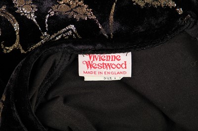 Lot 387 - A Vivienne Westwood boulle-stencilled velvet dress, 'Portrait' collection, Autumn-Winter 1990-91
