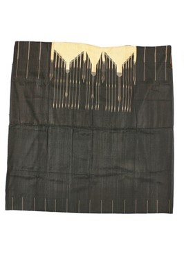 Lot 368 - A black and gold woven Aba robe, Syrian,...