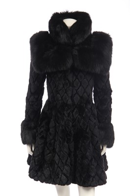 Lot 104 - Alexander McQueen by Sarah Burton trimmed fur and fox fur coat, circa 2014