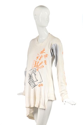 Lot 361 - A rare Vivienne Westwood/Malcolm McLaren and Keith Haring towelling shirt, 'Witches' collection, Autumn-Winter 1983-84