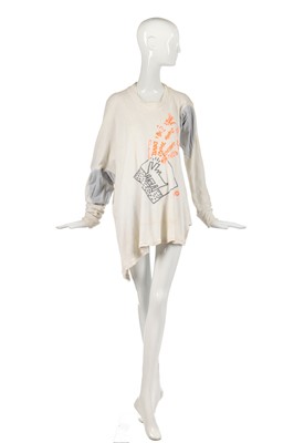 Lot 361 - A rare Vivienne Westwood/Malcolm McLaren and Keith Haring towelling shirt, 'Witches' collection, Autumn-Winter 1983-84