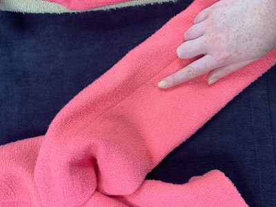 Lot 22 - A Chanel bubblegum-pink wool ensemble, Spring-Summer 1996