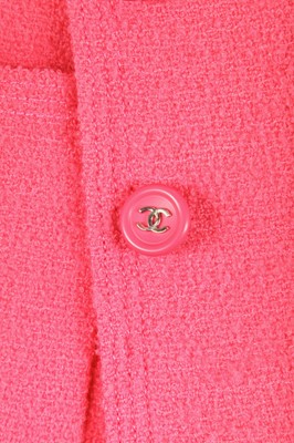 Lot 22 - A Chanel bubblegum-pink wool ensemble, Spring-Summer 1996