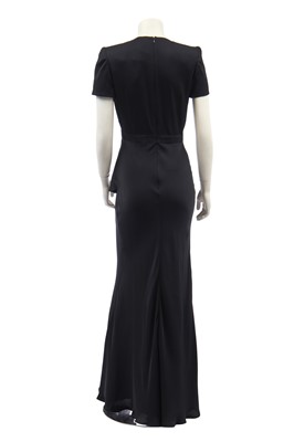 Lot 107 - An Alexander McQueen by Sarah Burton black silk crêpe evening gown, Autumn-Winter 2016-17
