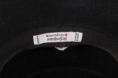 Lot 402 - An Yves Saint Laurent Cordobés-inspired black felt hat, Spring-Summer 1990