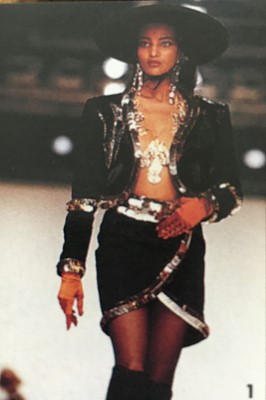 Lot 402 - An Yves Saint Laurent Cordobés-inspired black felt hat, Spring-Summer 1990