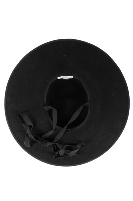 Lot 402 - An Yves Saint Laurent Cordobés-inspired black felt hat, Spring-Summer 1990