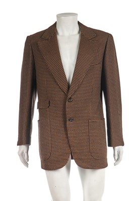 Lot 206 - Sean Connery's bespoke brown checked wool jacket, 1975