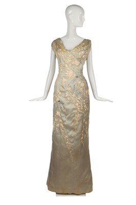 Lot 294 - A Christian Dior by Marc Bohan embroidered evening gown, early 1960s