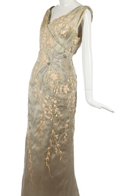 Lot 294 - A Christian Dior by Marc Bohan embroidered evening gown, early 1960s