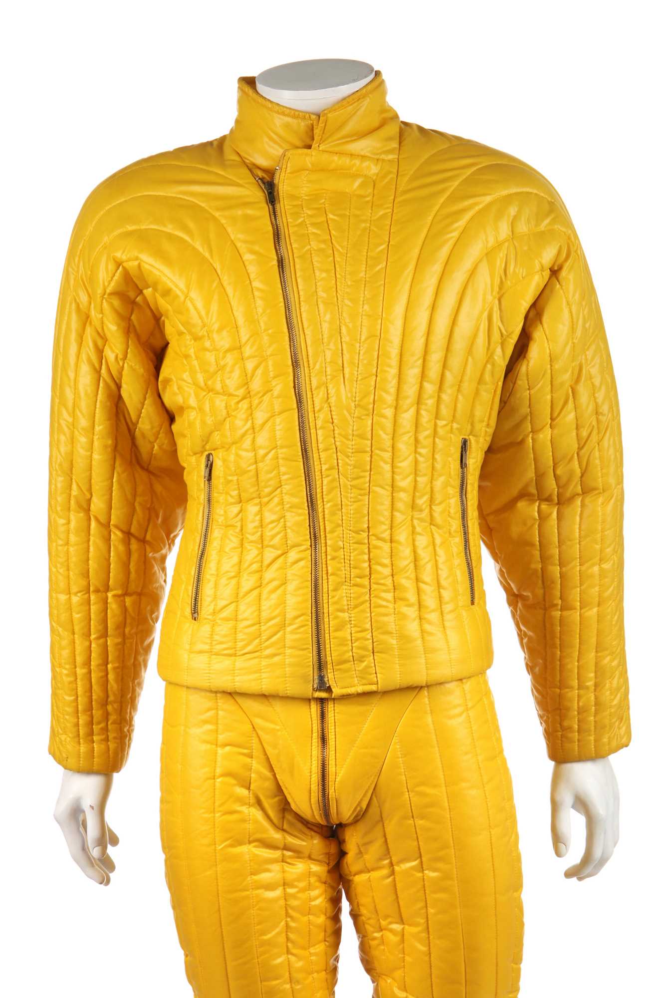 Lot 336 - A rare Antony Price men's futuristic quilted suit, 1981-83