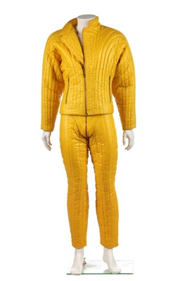 Lot 336 - A rare Antony Price men's futuristic quilted suit, 1981-83