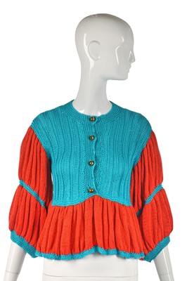 Lot 366 - A BodyMap hand-knitted jacket, probably 'Barbee Takes a Trip Around Nature's Cosmic Curves' collection, Spring-Summer 1985