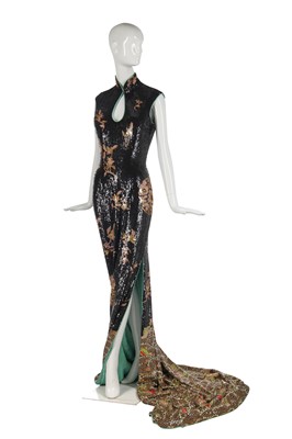Lot 440 - An Yves Saint Laurent by  Tom Ford fully-sequined silk evening gown, Autumn-Winter 2004