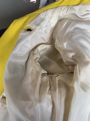 Lot 301 - A Courrèges lemon-yellow wool double-breasted coat, circa 1967