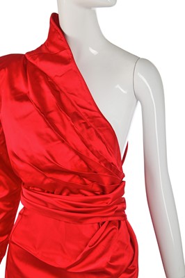 Lot 348 - A Thierry Mugler red satin evening gown, 'Hiver Russe' collection, Autumn-Winter 1986-87