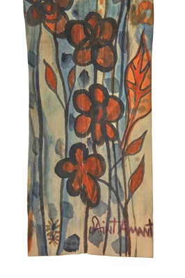 Lot 306 - A hand-painted men's linen 'Flower Power' suit, 1967
