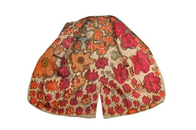 Lot 306 - A hand-painted men's linen 'Flower Power' suit, 1967