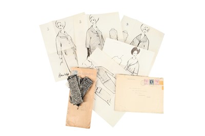 Lot 292 - An archive of sketches, correspondence, relating to European fashion houses and fabric suppliers, 1963-65