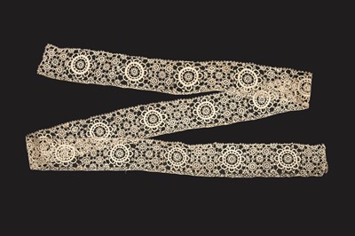 Lot 435 - Punto in Aria lace bands, late 16th-early 17th century