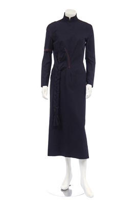 Lot 189 - A Yohji Yamamoto navy cotton dress, 2000s