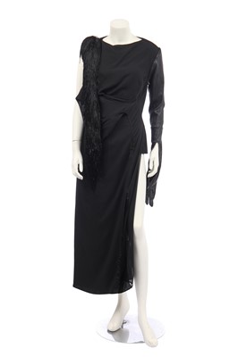 Lot 178 - A Maison Martin Margiela black chiffon dress, Autumn-Winter 2011-12