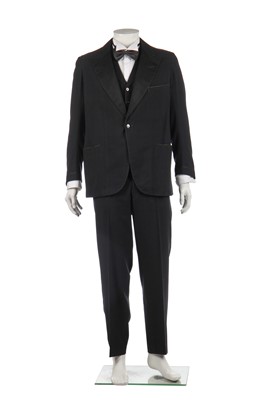 Lot 204 - A black wool dinner suit originally owned by Bing Crosby, 1923