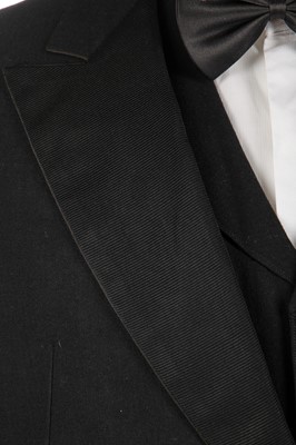 Lot 204 - A black wool dinner suit originally owned by Bing Crosby, 1923