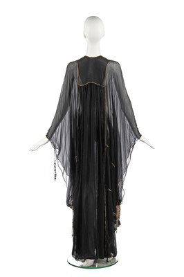 Lot 317 - A Thea Porter black chiffon abaya, circa 1971