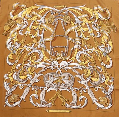 Lot 33 - An Hermès 'Le Mors à la Connetable' silk scarf,...