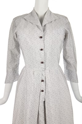 Lot 280 - A rare Horrockses printed cotton commemorative dress for the coronation of Queen Elizabeth II, 1953