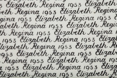 Lot 280 - A rare Horrockses printed cotton commemorative dress for the coronation of Queen Elizabeth II, 1953